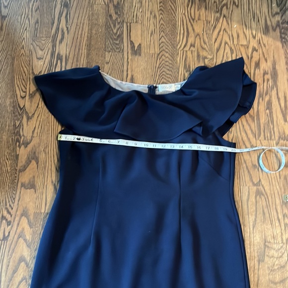 EUC-Eliza J dress Ruffle Sheath Dress. Cascading ruffles and lace back - Picture 8 of 10